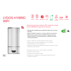 Prestaciones y características del Termo ARISTON LYDOS HYBRID WIFI 130