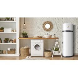 Aerotermia COINTRA OASIS 260 HT PIE instalación en lavadero ACS solución eficiente para vivienda