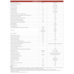 Especificaciones técnicas de la Bomba de Calor Aerotermia ACS TRADESA TRADETERMIA 110
