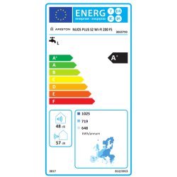 Etiqueta energética Ariston Nuos Plus S2 200 WiFi clase A+ alta eficiencia ahorro energético ACS