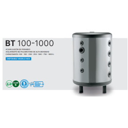 Gama depósitos de inercia DOMUSA BT para instalaciones de aerotermia y calefacción