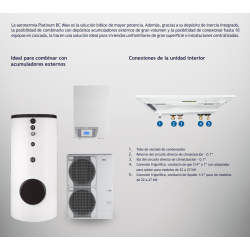 Sistema completo de aerotermia BAXI IMAX con producción de ACS
