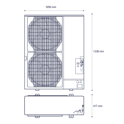 Dimensiones unidad exterior BAXI IMAX 27 TR