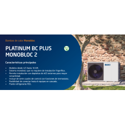 Sistema aerotermia BAXI Monobloc 2 alta eficiencia energética A++