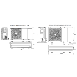 Dimensiones unidad exterior BAXI Monobloc 2 8 MR