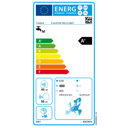 Etiqueta energética aerotermia ACS Vaillant Arostor 100 litros