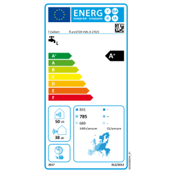 Etiqueta energética Vaillant aroSTOR VWL B 270 clase A+ bajo consumo
