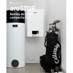 Aerotermo Vaillant aroSTOR instalado en vivienda solución ACS eficiente y compacta
