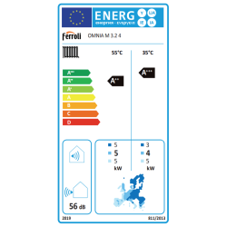Etiqueta Energética Bomba de Calor Aerotermia FERROLI OMNIA M 3.2 4