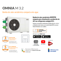 Ferroli OMNIA M 3.2 bomba de calor inverter R32 eficiente y silenciosa