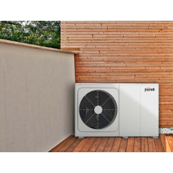 Aerotermia Ferroli OMNIA M 3.2 instalada en vivienda para calefacción refrigeración y ACS