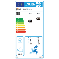 Etiqueta Energética Bomba de Calor Aerotermia FERROLI OMNIA M 3.2 10