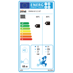 Etiqueta Energética Energética Bomba de Calor Aerotermia FERROLI OMNIA M 3.2 16T