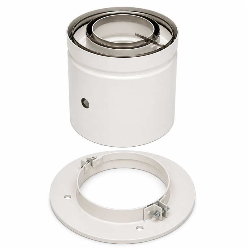 Adaptador vertical Bosch AZ 370 Therm 6600 Ø102 salida humos
