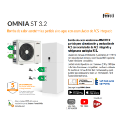 Ferroli OMNIA ST 3.2 aerotermia inverter con ACS integrado alto rendimiento