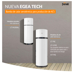 Ferroli EGEA TECH aerotermo ACS mural gama eficiente bajo consumo