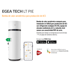 Aerotermo Ferroli EGEA TECH 260L bomba de calor ACS ahorro energético