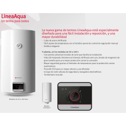 Prestaciones del termo  eléctrico LineaAqua
Un termo para todo