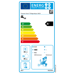 Etiqueta energética Saunier Duval Magna Aqua 100 clase A+ bajo consumo ACS