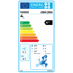 Etiqueta energética Thermor Aeromax VS R290 200 clase A+ máxima eficiencia ACS