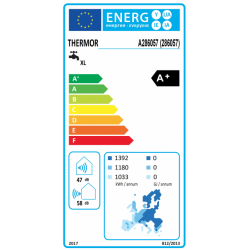 Etiqueta energética Thermor Aeromax VS R290 240 clase A+ máxima eficiencia ACS