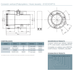 Ficha técnica Conexión Vertical Calderas FIG Ø60/Ø100