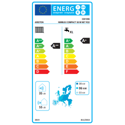 Etiqueta Energética Bomba de Calor Aerotermia ARISTON NIMBUS COMPACT 50 M NET R32