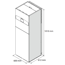 Dimensiones unidad interior Ariston Nimbus Compact instalación compacta