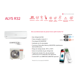 Flyer Aire acondicionado ARISTON ALYS R32 C 25 MUD0