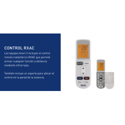 Control remoto BAXI ANORI MONO 2 funciones smart climatización inverter