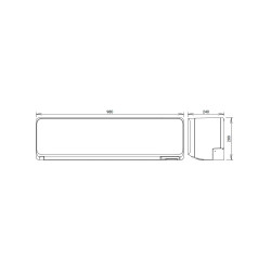 Dimensiones unidad interior FUJITSU ASY 50 KM