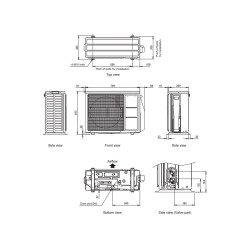 Dimensiones unidad exterior FUJITSU ASY 50 KM