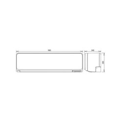 Dimensiones unidad interior FUJITSU ASY 71 KM