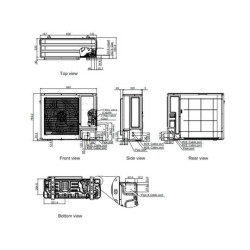 Dimensiones unidad exterior FUJITSU ASY 80 KM