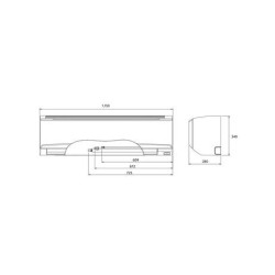 Dimensiones unidad interior FUJITSU ASY 80 KM