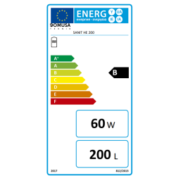 Etiqueta energética depósito ACS DOMUSA SANIT HE 200 eficiencia energética