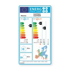 Etiqueta energética HISENSE BRISSA CA35YR03 R32 alta eficiencia