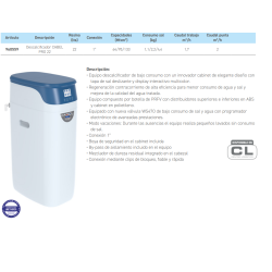 Ficha técnica Descalcificador CABEL PRO 22