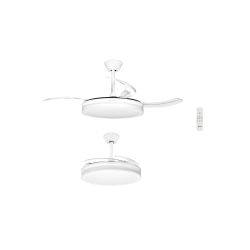 Ventilador de Techo JOHNSON VIRO42TCOMPACT con aspas ocultables y mando inalámbrico