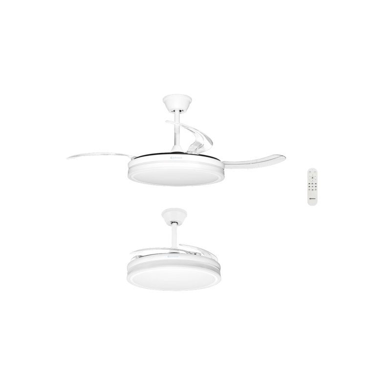 Ventilador de Techo JOHNSON VIRO42TCOMPACT con aspas ocultables y mando inalámbrico