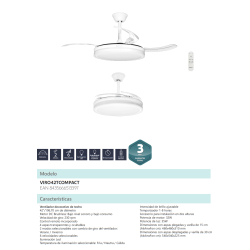 Ficha técnica Ventilador de Techo JOHNSON VIRO42TCOMPACT