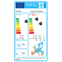Etiqueta Energética Aire Acondicionado ARISTON KIOS NET 35 WIFI