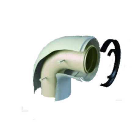Codo 90º coaxial Ø 80/125 M-H condensación