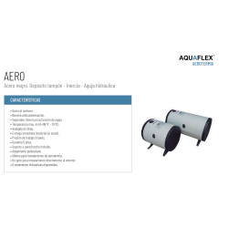Prestaciones del Depósito de Inercia AQUAFLEX AERO 5 50