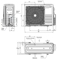 Medidas Multisplit Unidad Exterior 3x1 HISENSE 3AMW62U4RJC R32