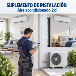 Suplemento instalación de aire acondicionado 2x1