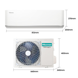 Medidas Aire Acondicionado HISENSE Max Comfort HC25YC00