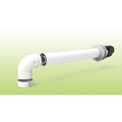 Kit Compatible Horizontal Coaxial PP/Acero Lacado FIG Ø60/100