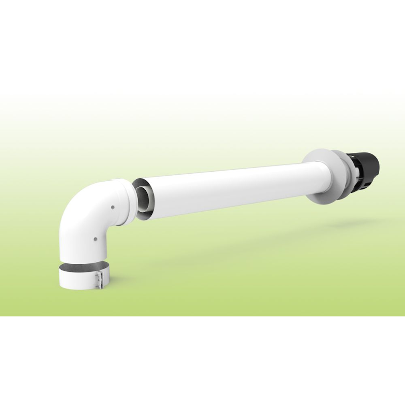 Kit Compatible Horizontal Coaxial PP/Acero Lacado FIG Ø60/100