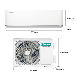 Medidas Aire Acondicionado HISENSE Max Comfort HC50XP00